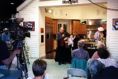 Howard Borden with audience.